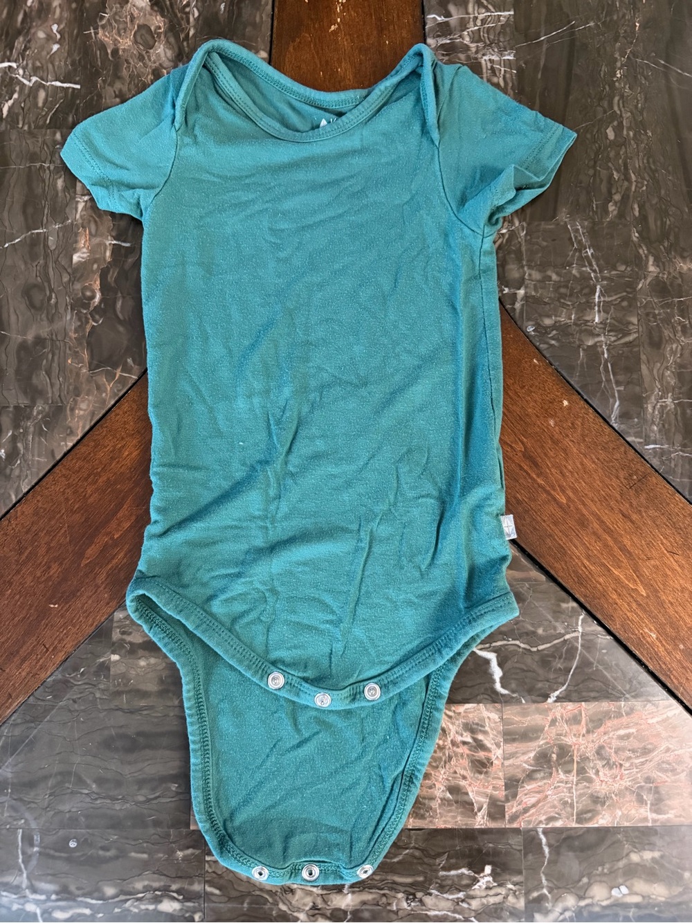 Kyte BABY Teal Short-Sleeve One-Piece Bodysuit